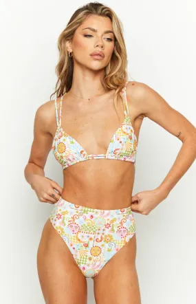 9.0 Swim Sumba Summer Multi Print Bikini Top