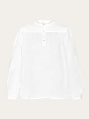 A-shape stripe structure shirt - GOTS/Vegan - Egret