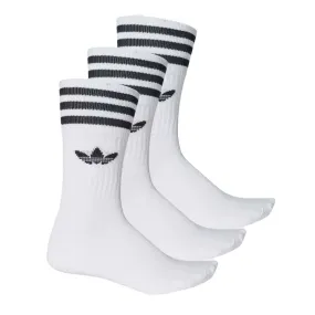 adidas -  Men's Solid 3 Pack Crew Socks (S21489)