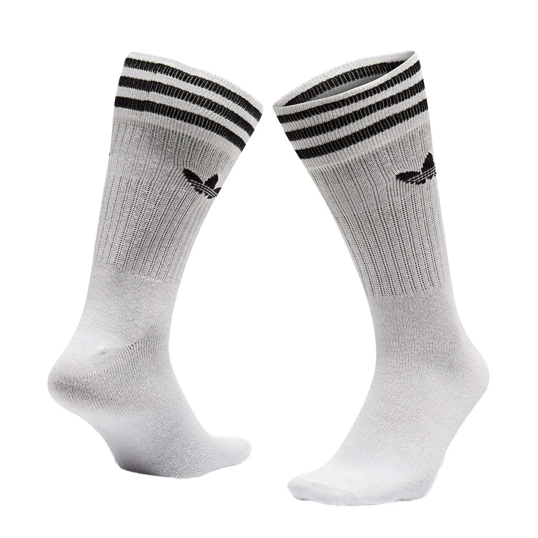 adidas -  Men's Solid 3 Pack Crew Socks (S21489)