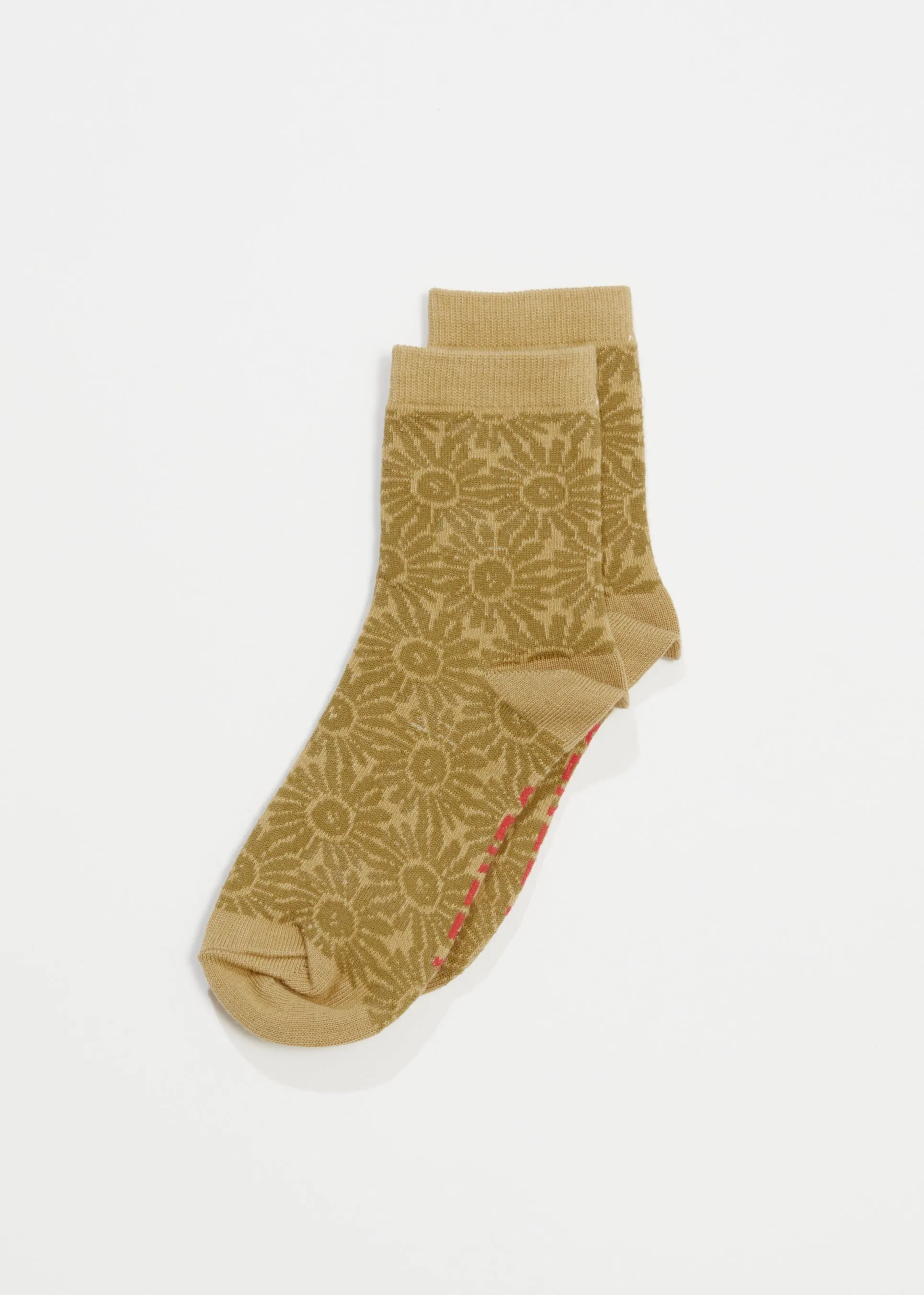 AFENDS Unisex Dandy - Crew Socks - Camel