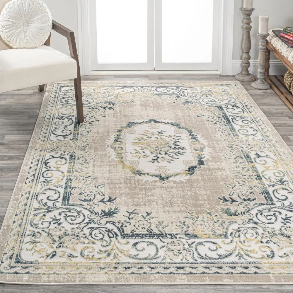 Amur Rosalia Cottage Medallion Area Rug