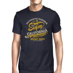 Authentic Summer Surfing California Mens Navy Shirt