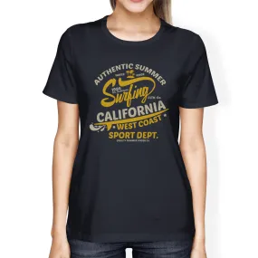 Authentic Summer Surfing California Womens Navy Shirt