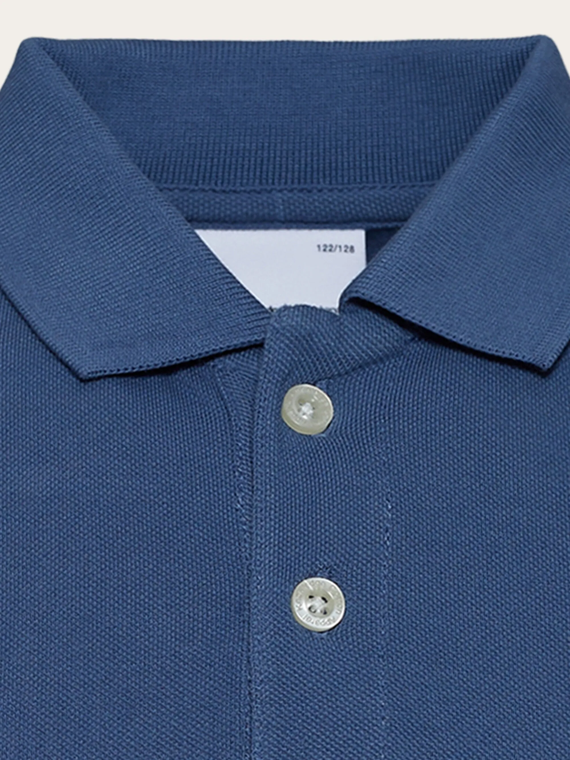 Basic badge polo - GOTS/Vegan - Moonlight Blue