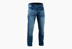 BGA Racoon Mens Motorcycle Protective Stonewash Jeans Blue