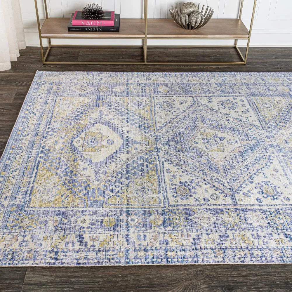 Bioko Darija Ornate Geometric Medallion Area Rug