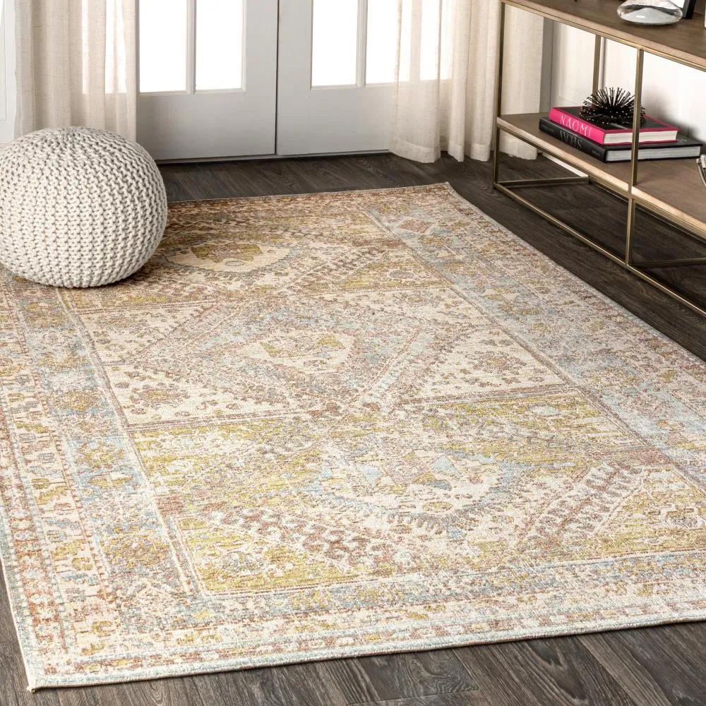 Bioko Darija Ornate Geometric Medallion Area Rug