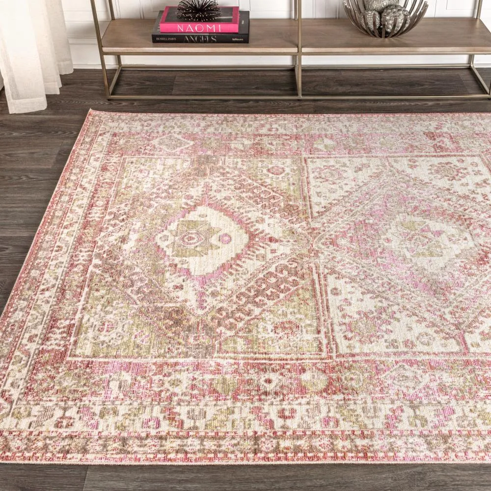 Bioko Darija Ornate Geometric Medallion Area Rug