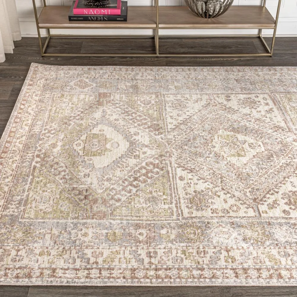 Bioko Darija Ornate Geometric Medallion Area Rug