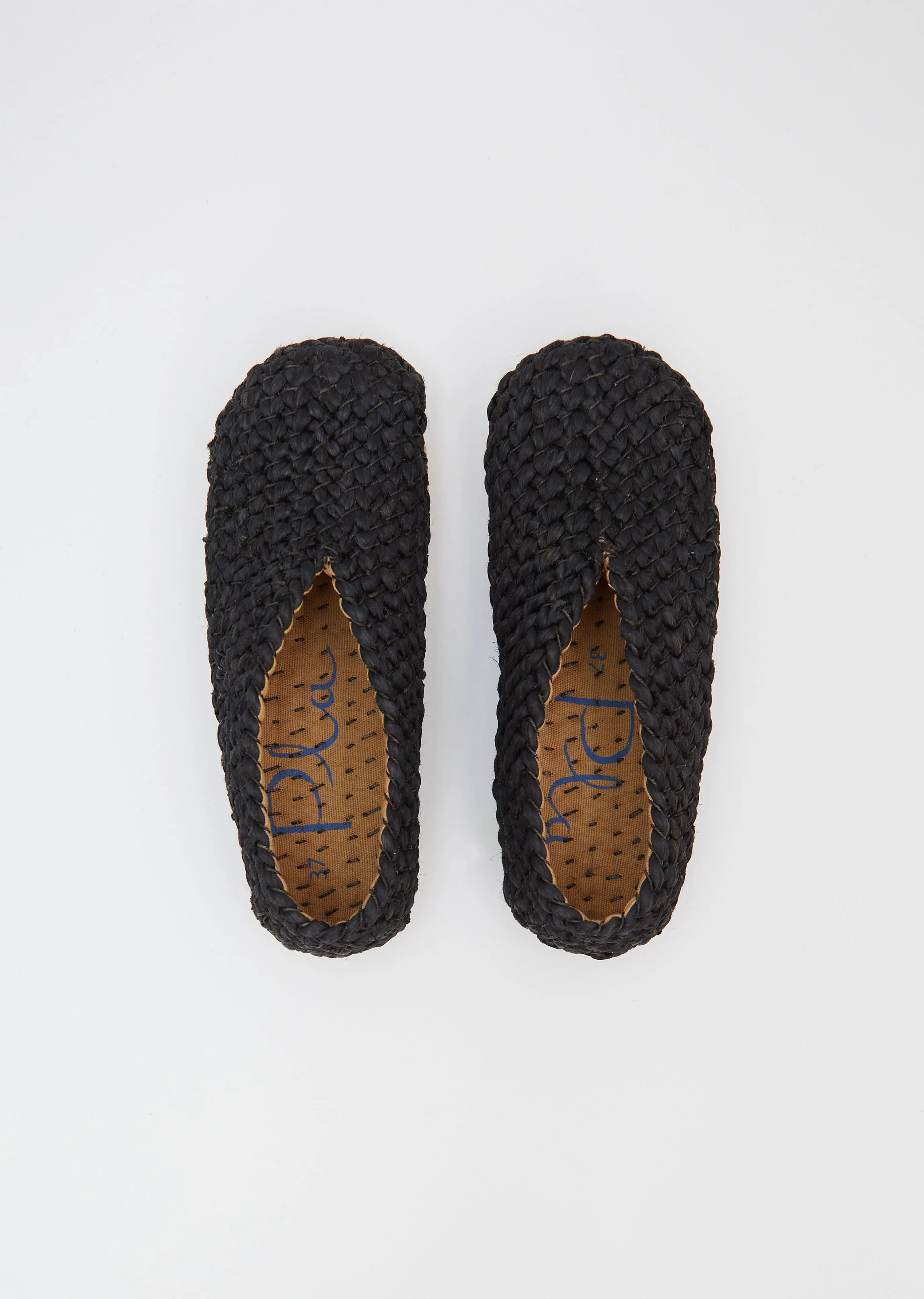 Bonanova Woven Flats — Black