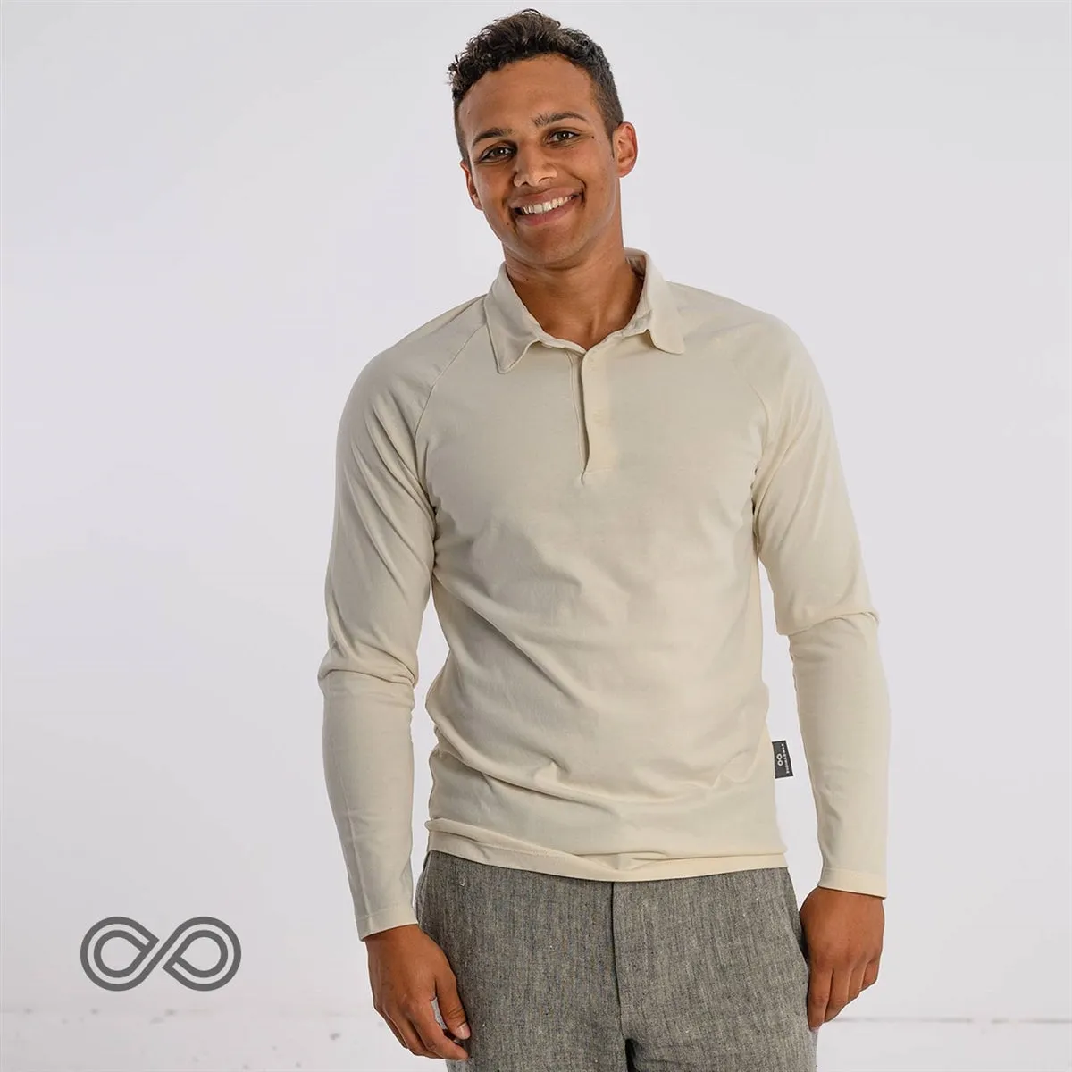 BRENTWOOD 100% Organic Cotton Long-Sleeve Polo Shirt