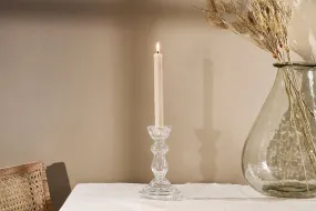 Buran Glass Candlestick - Clear