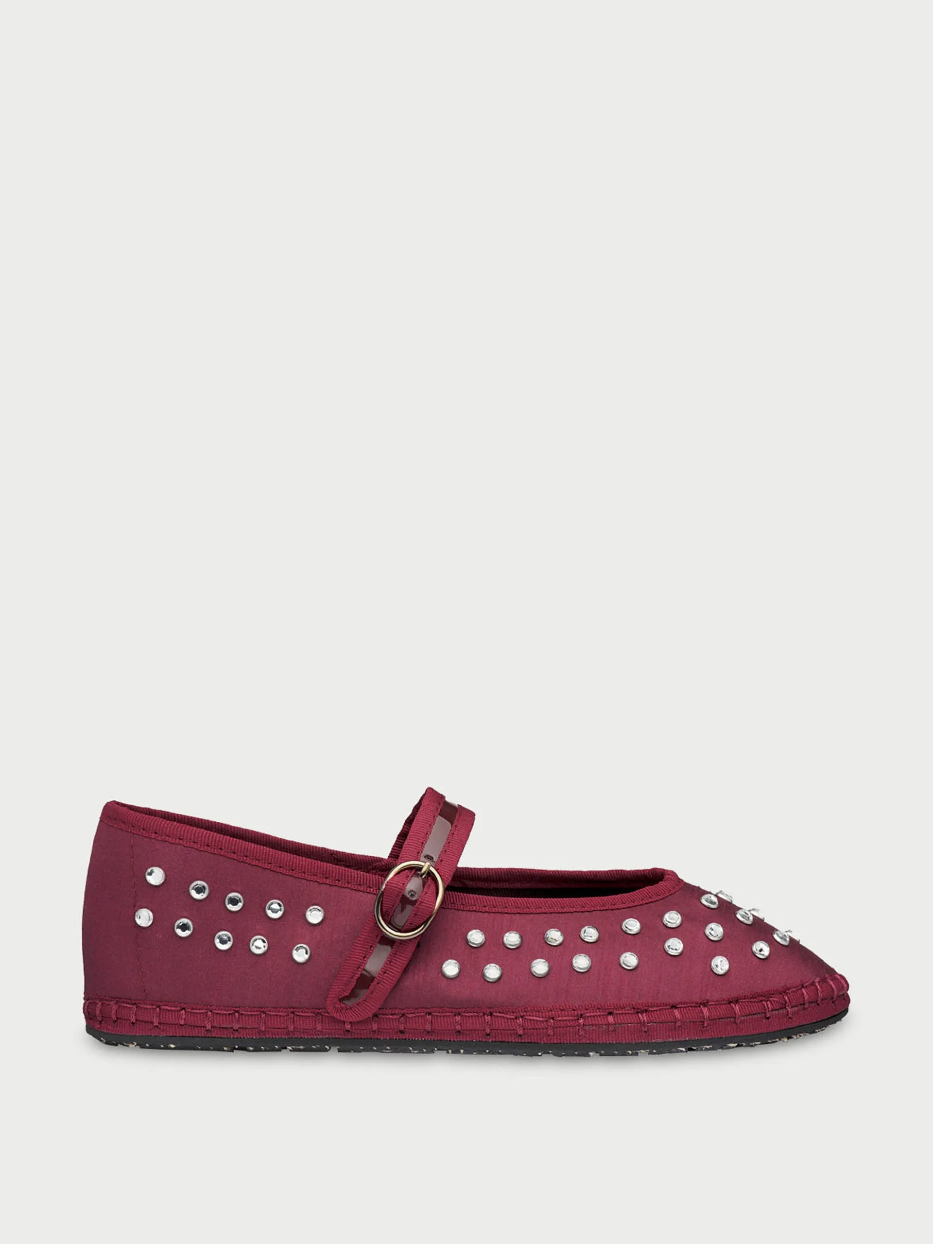 Burgundy Mae garnet flats