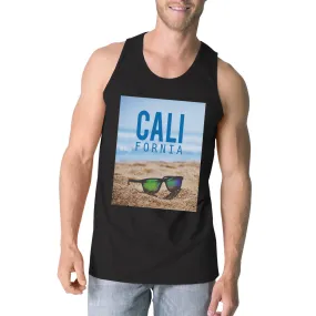 California Beach Sunglass Mens Lightweight Summer Cotton Tank Top