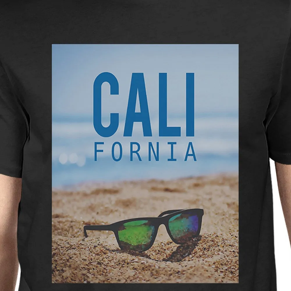 California Beach Sunglass Mens Lightweight Summer Tee Shirt Cotton