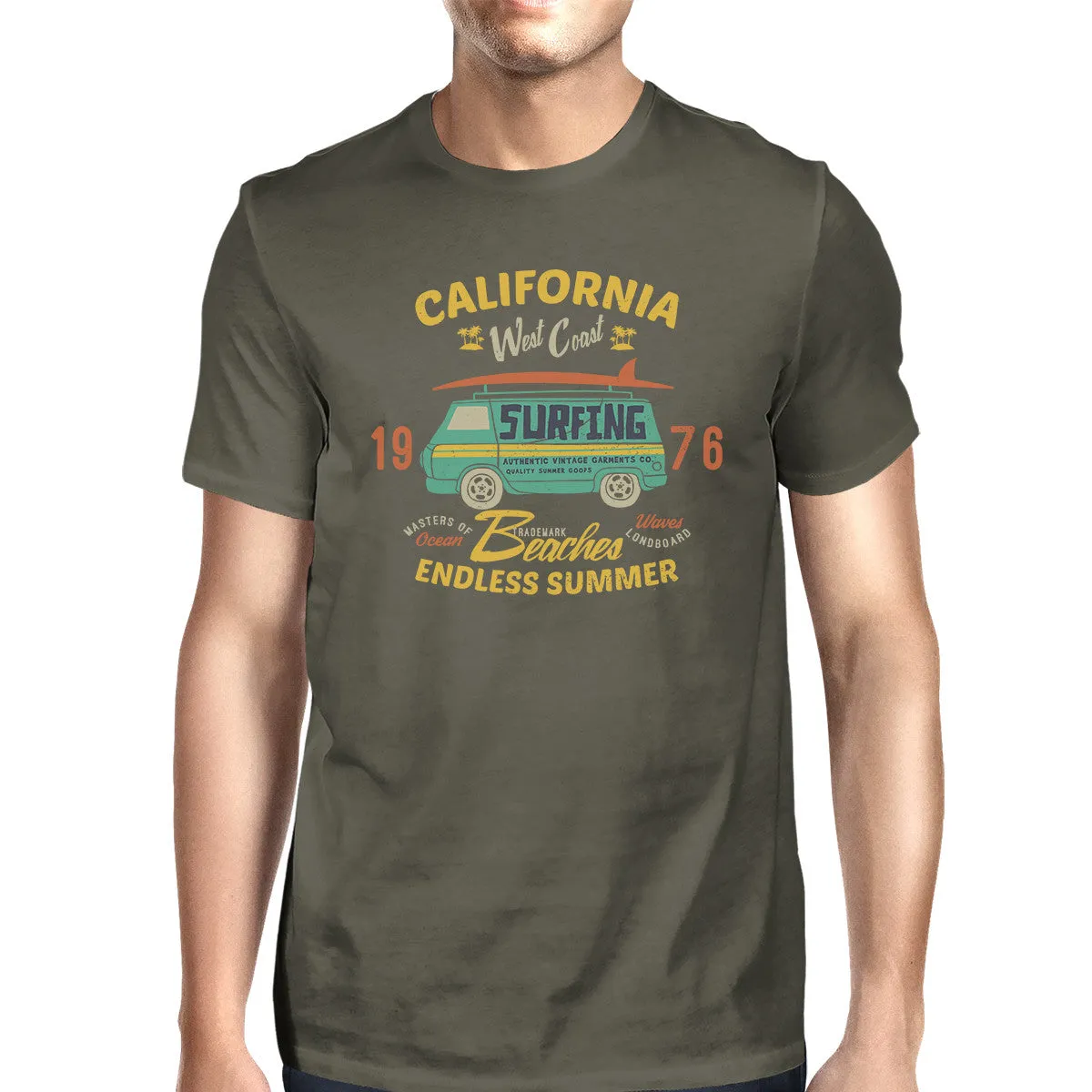 California Beaches Endless Summer Mens Dark Grey Shirt