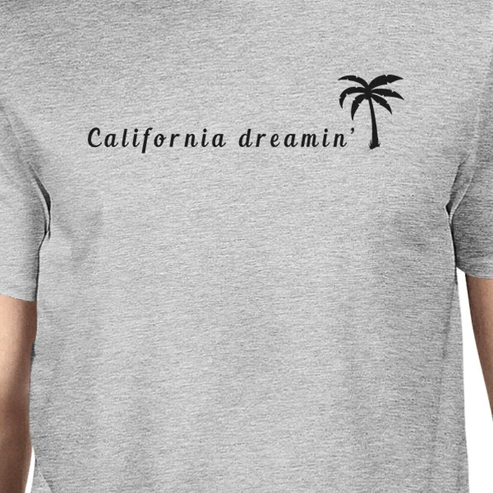 California Dreaming Mens Grey T-Shirt Lightweight Summer Shirt