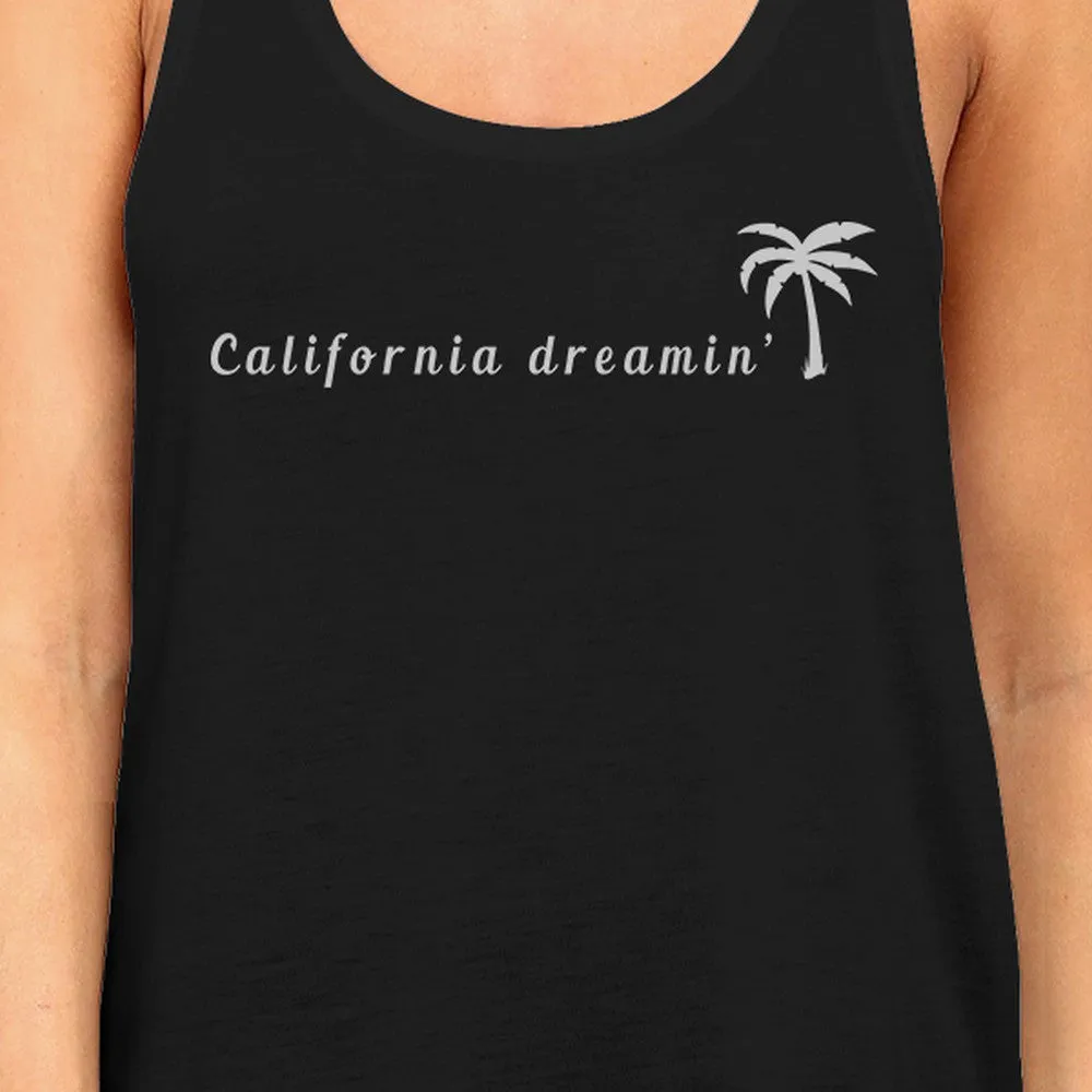 California Dreaming Womens Black Tank Top Lightweight Summer Tanks