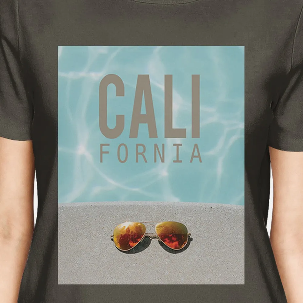 California Pool Sunglasses Cute Womens Summer Cotton Tee Shirt