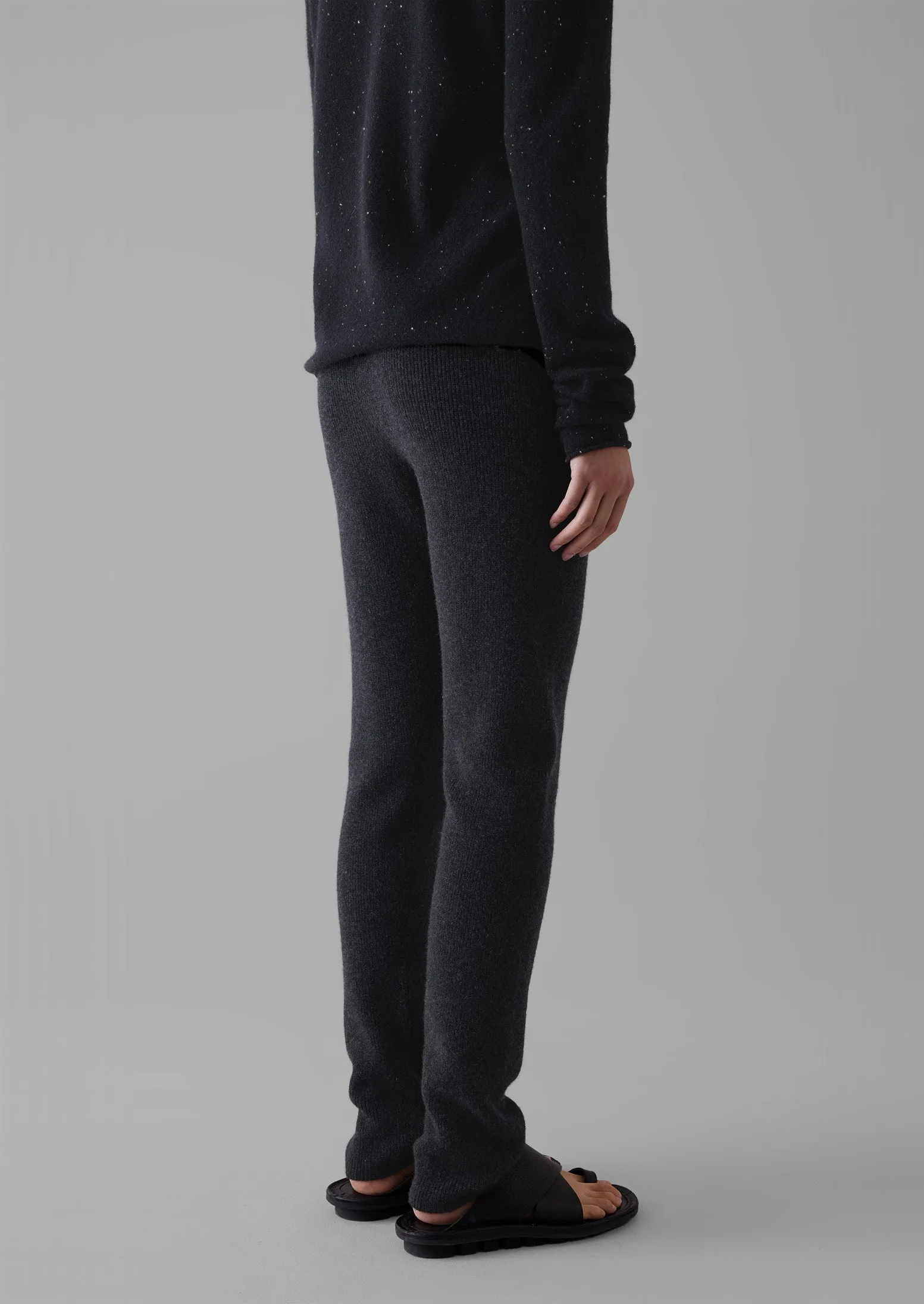 Cashmere Slim Leg Pants | Charcoal