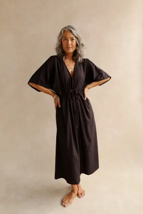 Cecile Kaftan Dress - Black