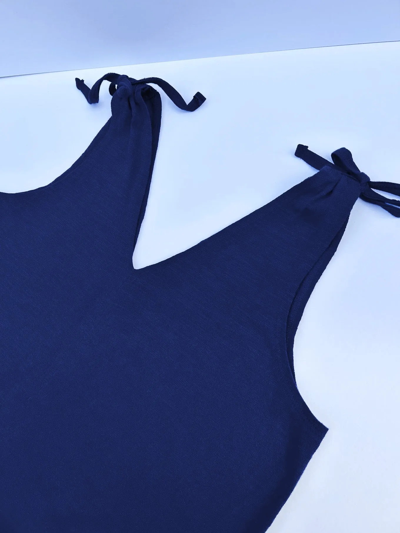 CELIA - Organic Cotton Vest Navy