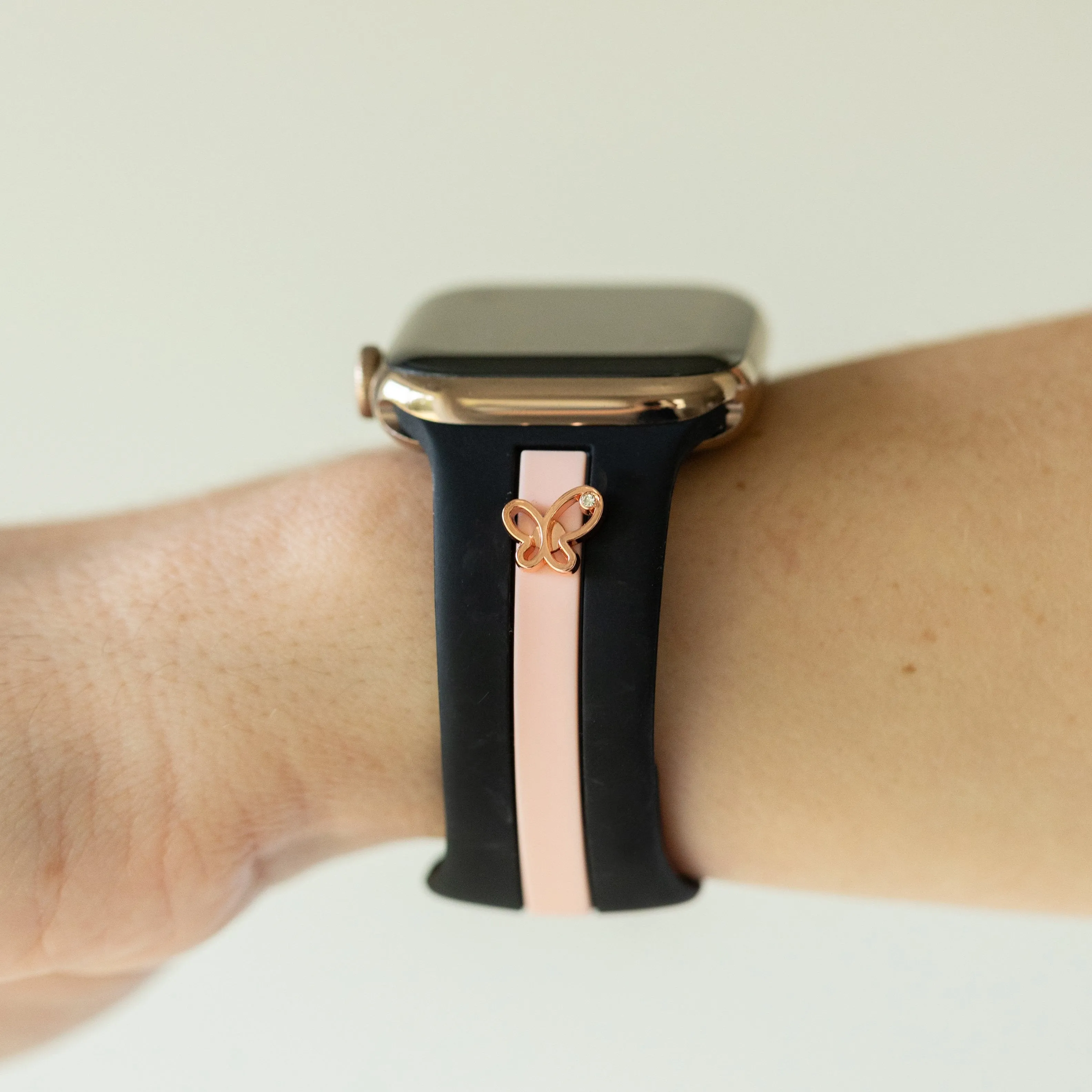 Chasing Butterflies 🦋 Midnight Black & Pink Smart Watch Band