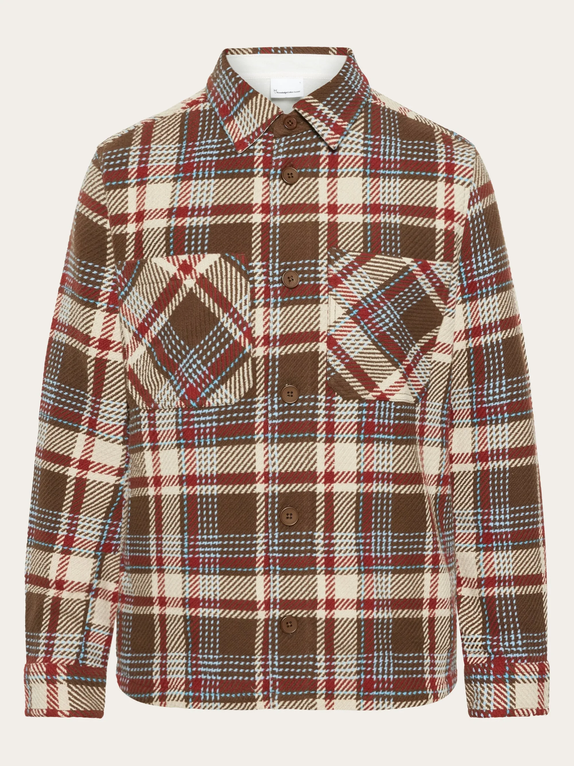 Checked overshirt - GOTS/Vegan - Red check