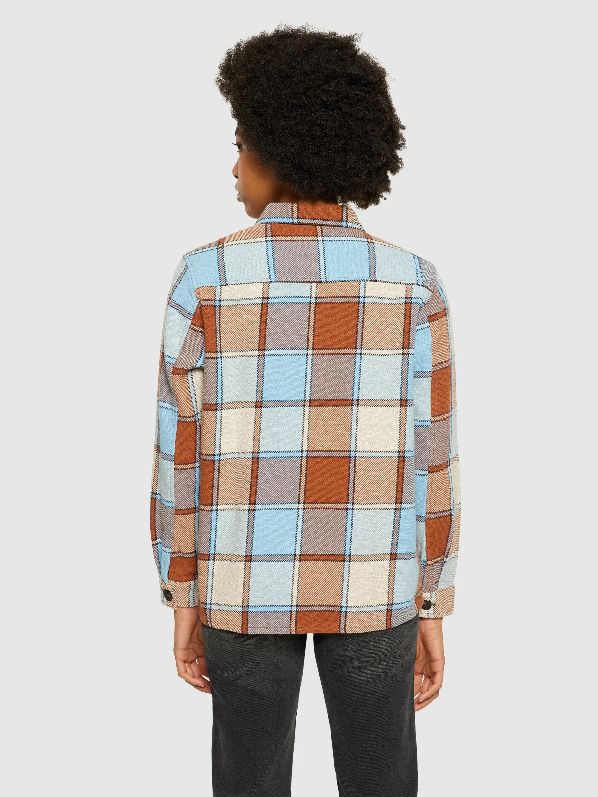 Classic checked overshirt - GOTS/Vegan - Beige check