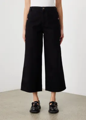 Culotte Cropped Denim Pant