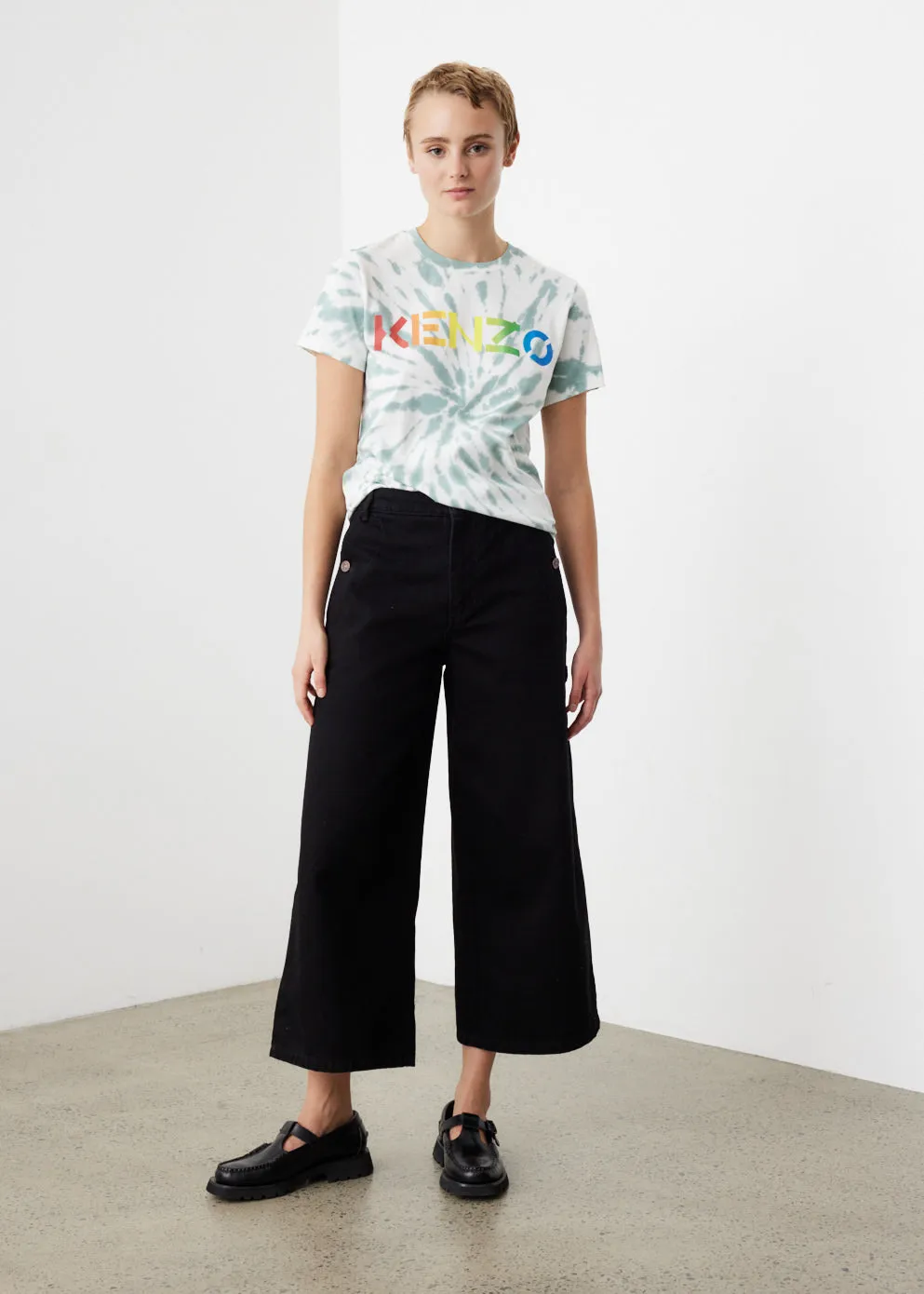 Culotte Cropped Denim Pant