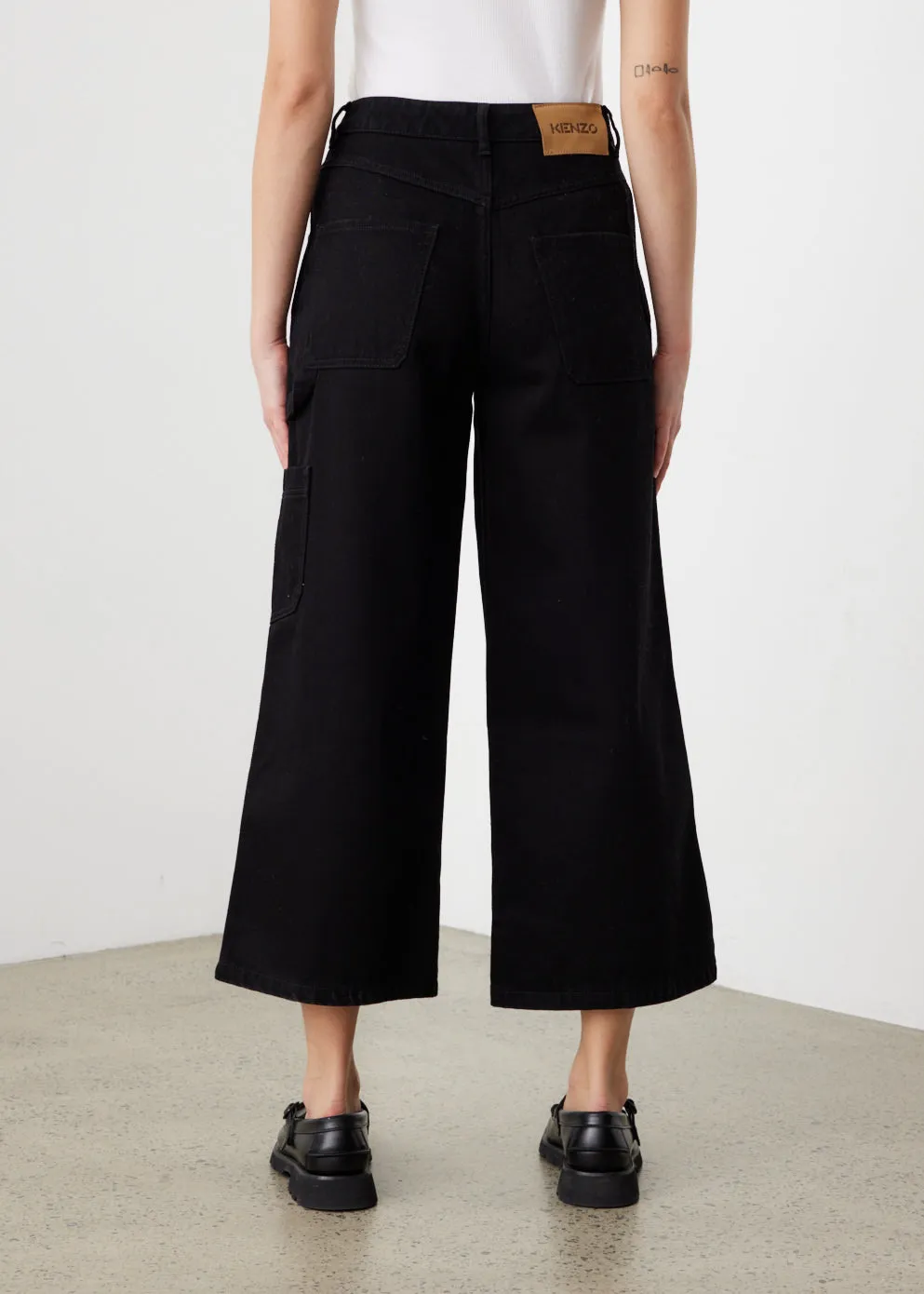 Culotte Cropped Denim Pant