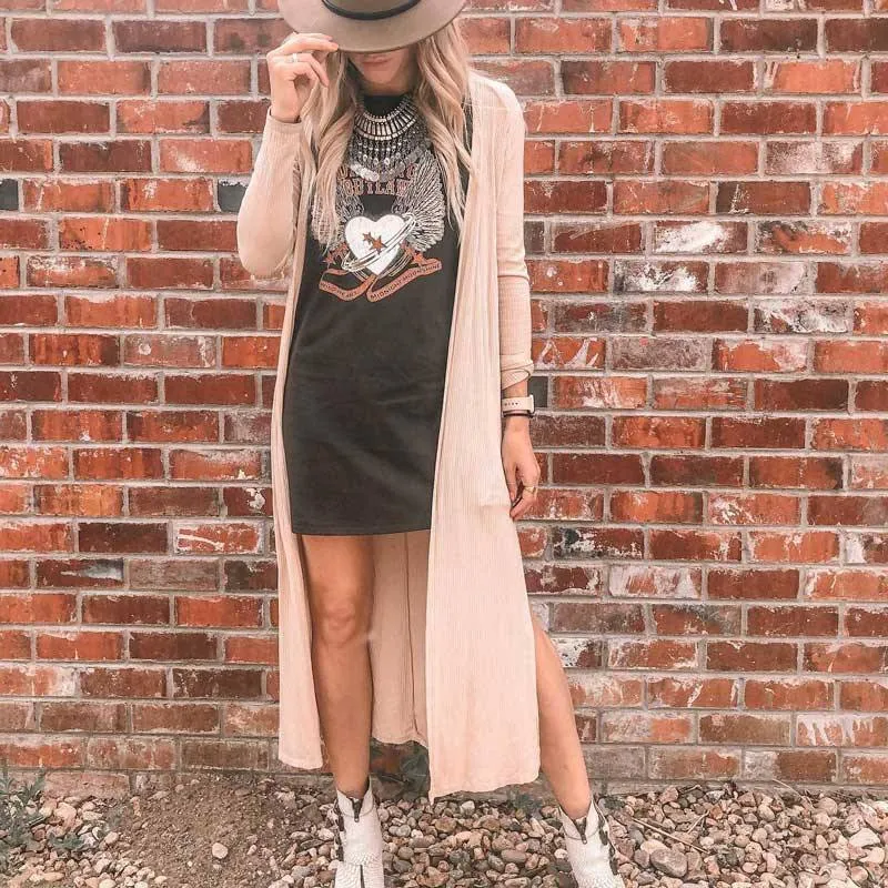 Dancing Outlaw Boho Mini Shirt Dress