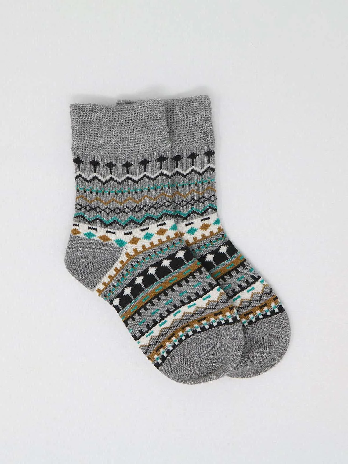 Dannie Kids' Organic Cotton Fairisle Socks in a Bag - Multi