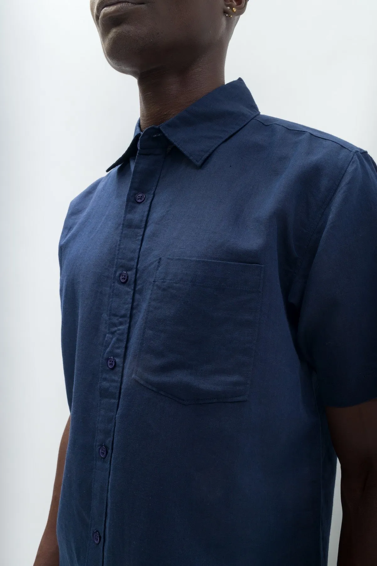 Dean | Men's Anti-Stain Linen Cotton Blend Short-Sleeve Shirt