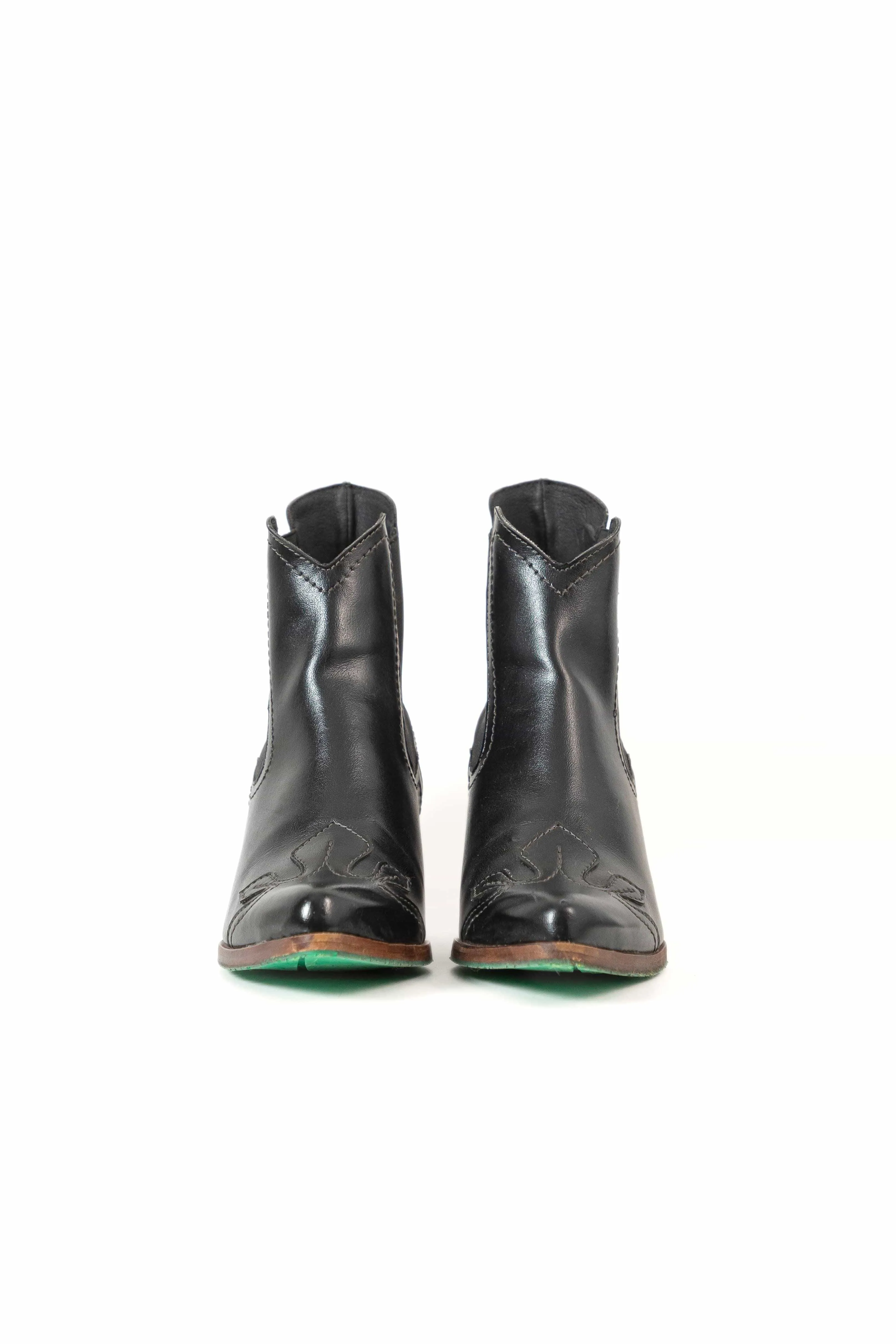 Duke Vegan Apple Leather Chelsea Cowboy Boots | Black