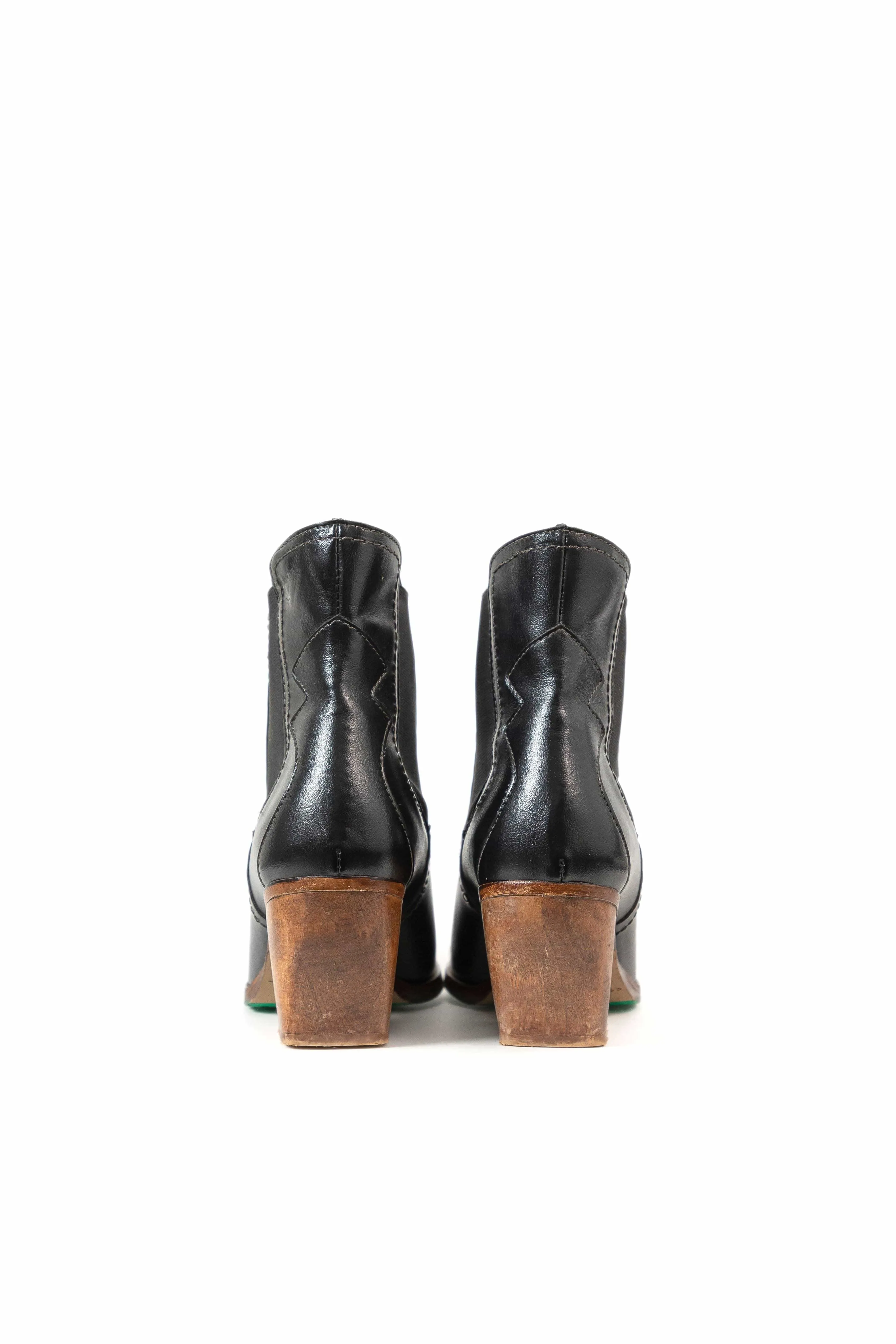 Duke Vegan Apple Leather Chelsea Cowboy Boots | Black