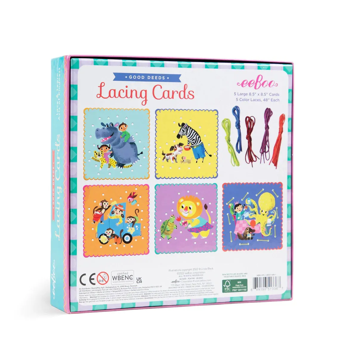 eeBoo Lacing Cards: Good Deeds