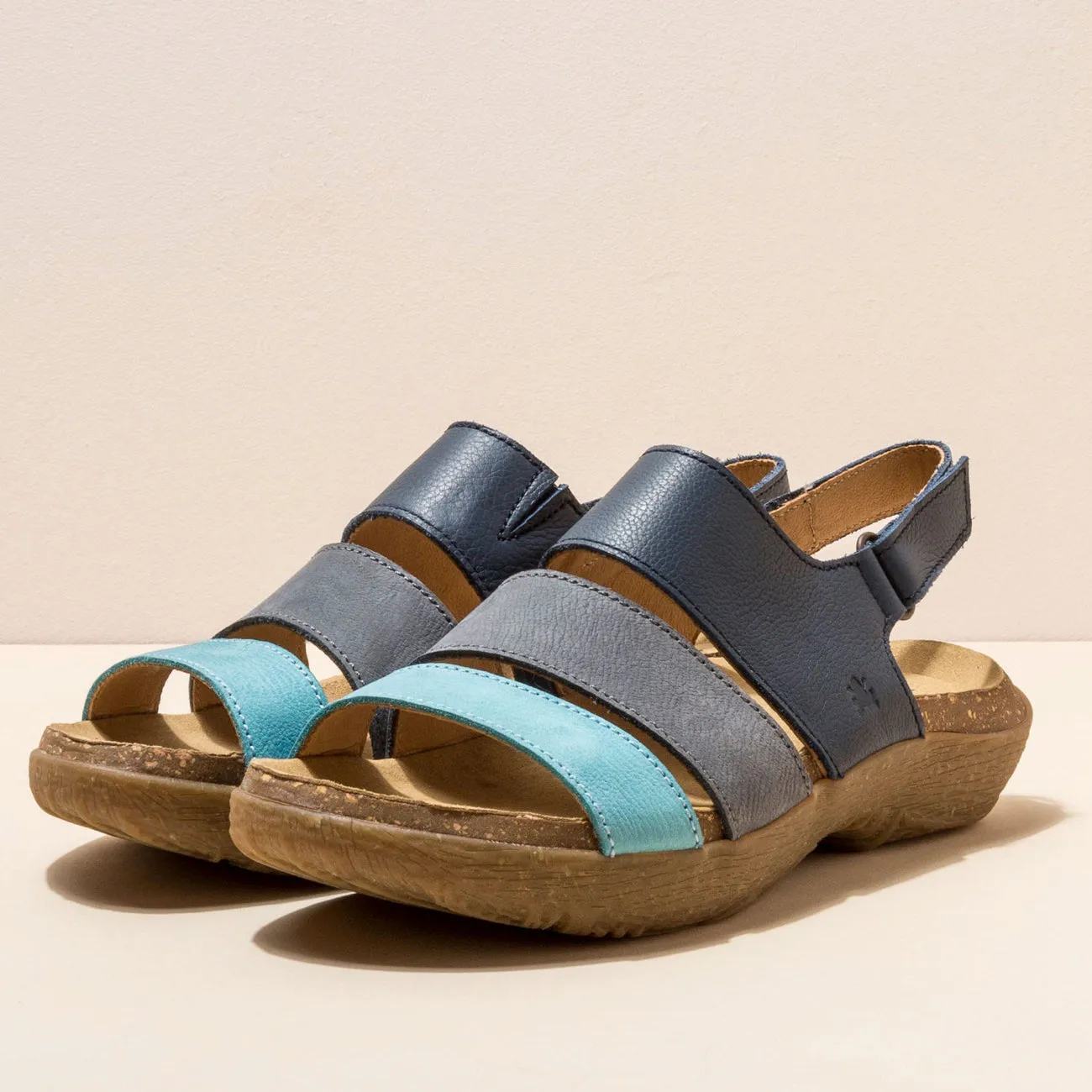 El Naturalista WAKATIWAI Sandal Multi Leather Ocean Mixed