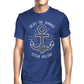 Enjoy The Summer Ocean Holiday Mens Royal Blue Shirt