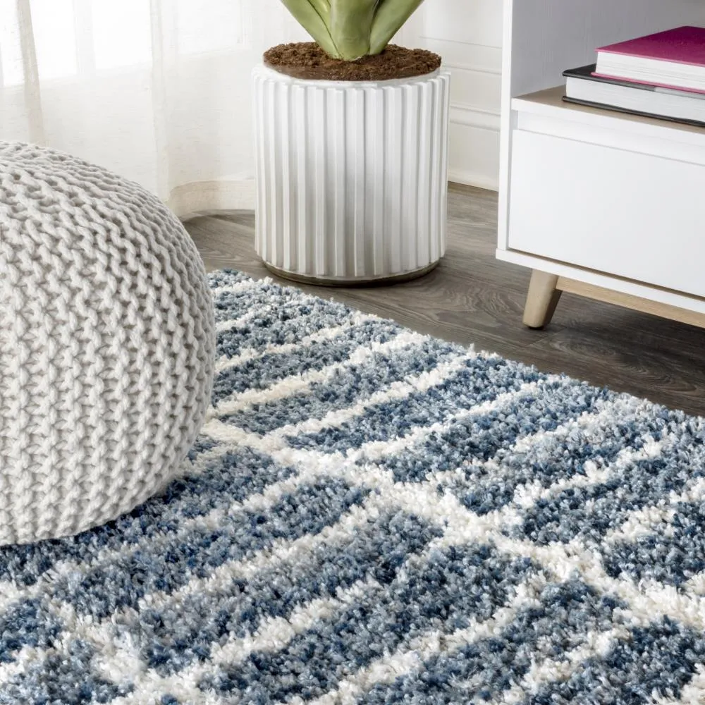 Exuma Merida Stacked Grid Shag Area Rug