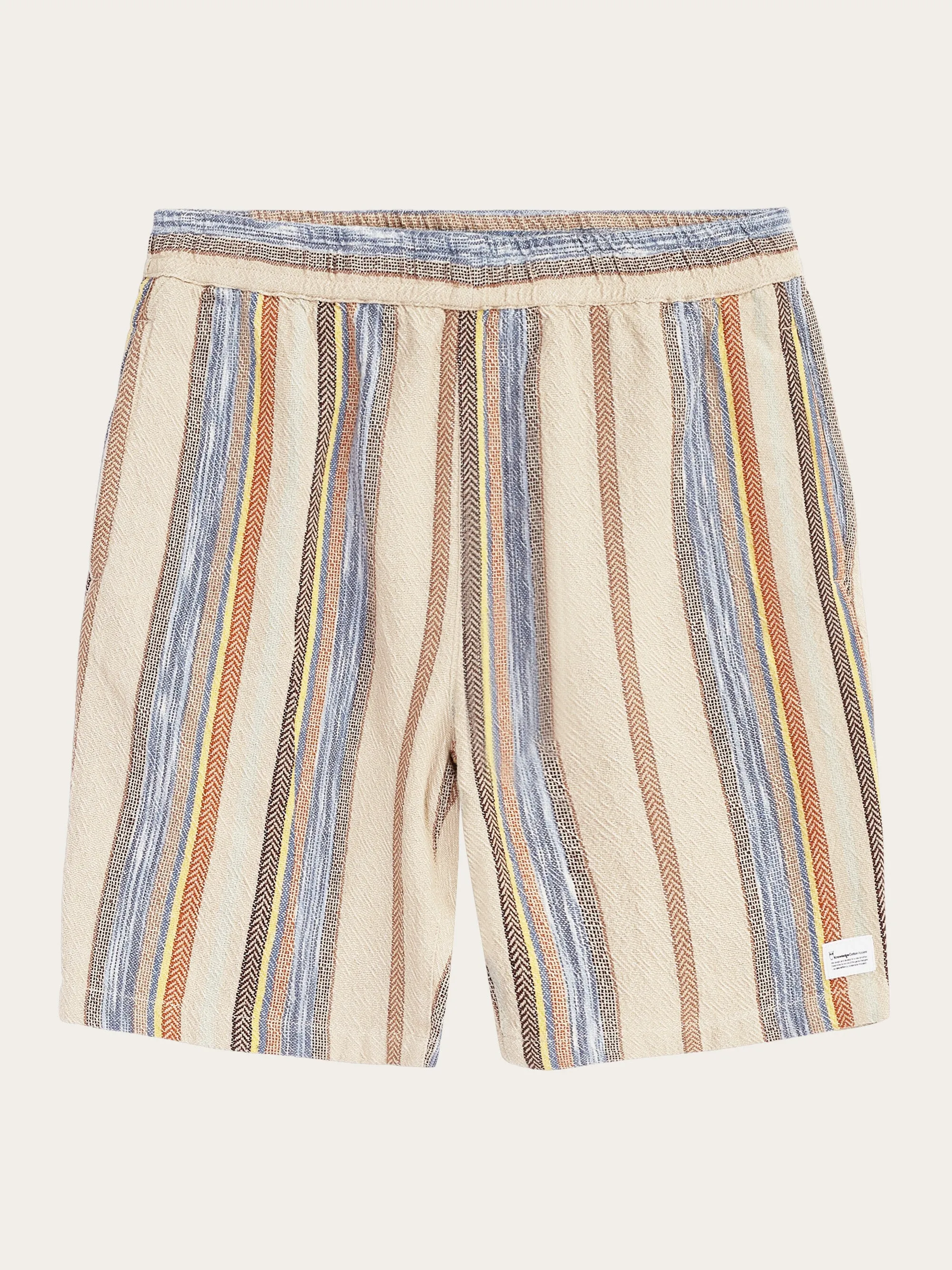 FIG loose shorts - GOTS/Vegan - Beige stripe