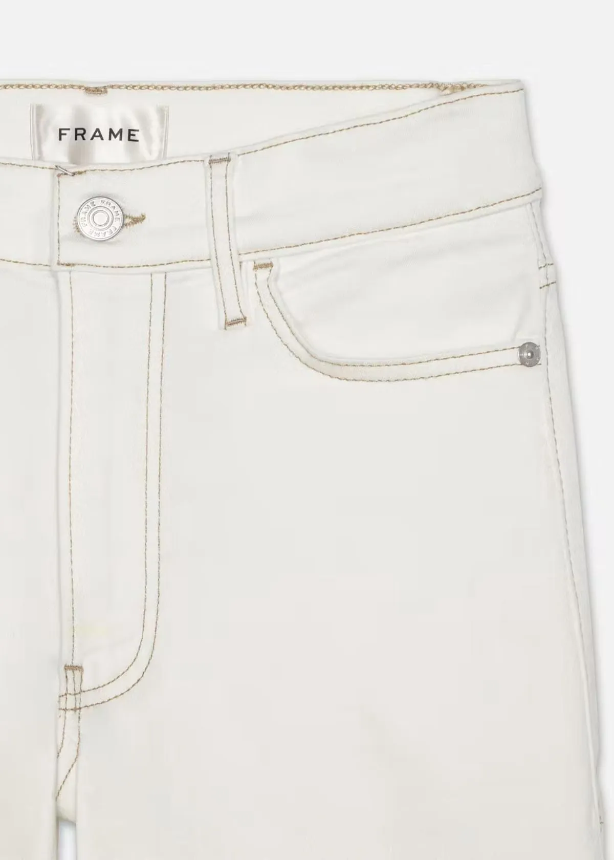 FRAME Le Palazzo Crop Raw Fray Jean - Au Natural Clean