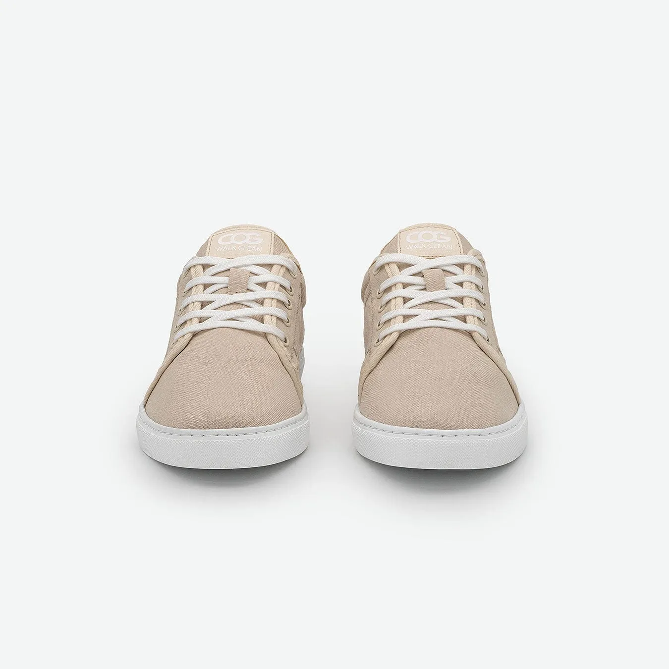 Gaia Unisex Recycled Canvas Vegan Sneakers | Beige