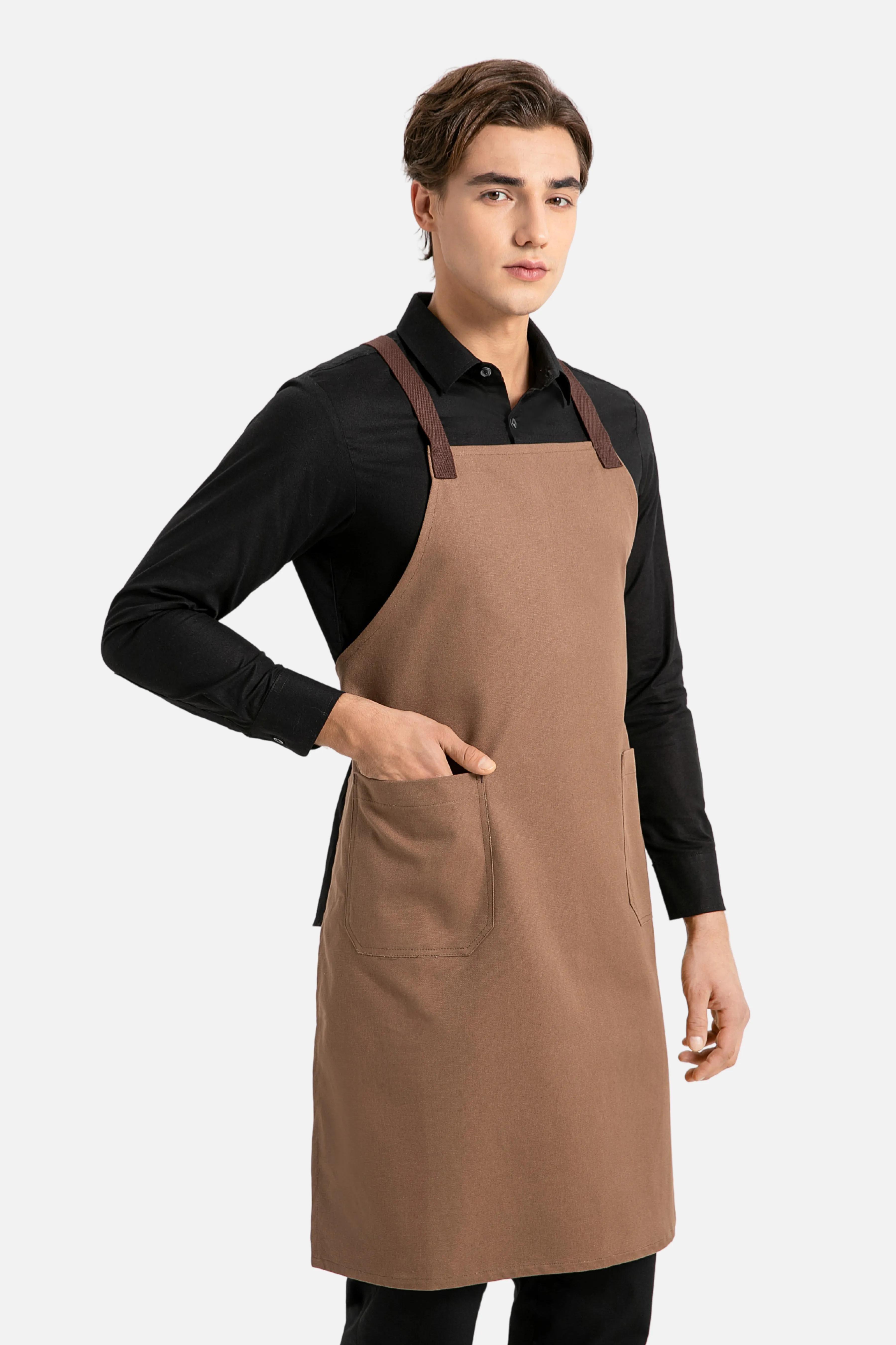 Hayden Brown Canvas Bib Apron