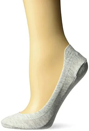 Hue Women's Hidden Cotton Perfect Edge Liner Sock with Gel Tab Sockshosiery