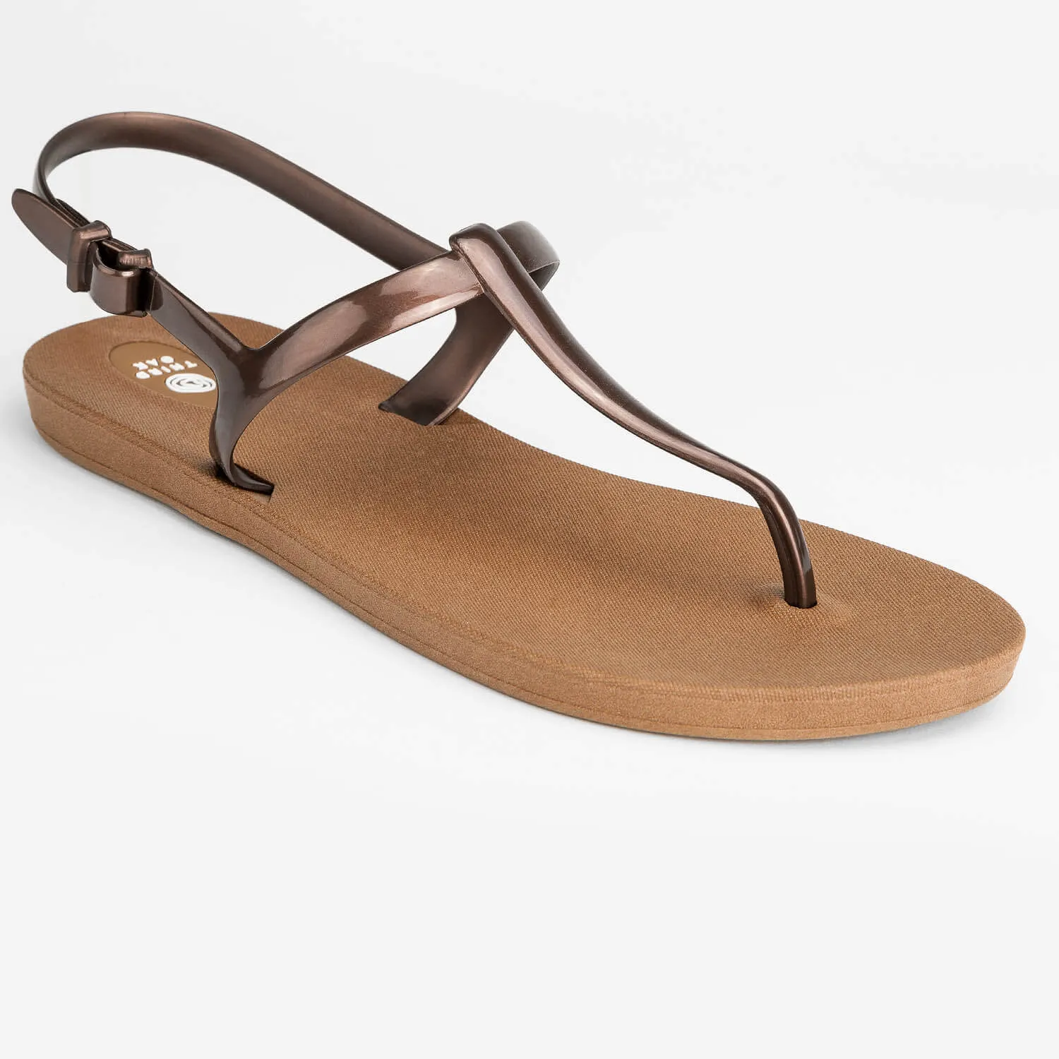 Journey T-Strap Sandal in Toffee Copper