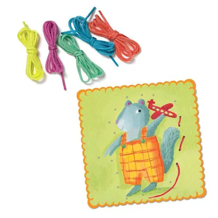 Lacing Cards Friendly Animals