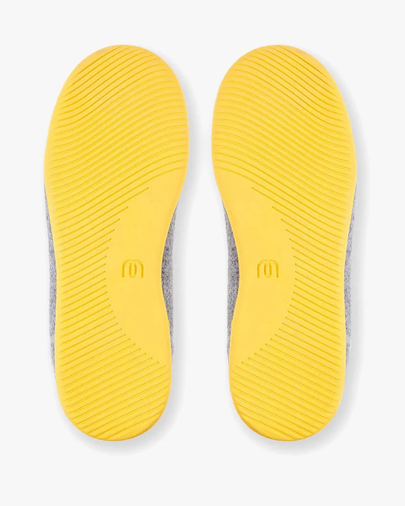 Mahabis Curve Classic Slippers - Light Grey / Skane Yellow